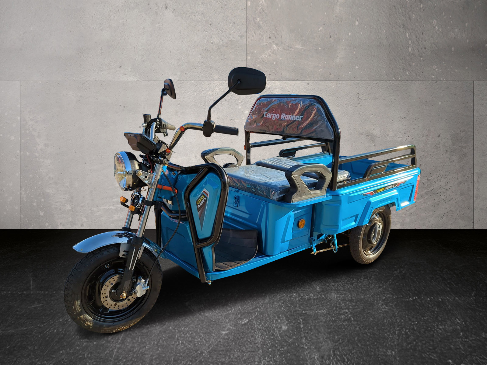 Elektro-Pritsche Cargo Runner Compakt 25 km/h - Elektrischer Kipper - Transportfahrzeug, Lastenfahrzeug, Elektro Pritschenwagen