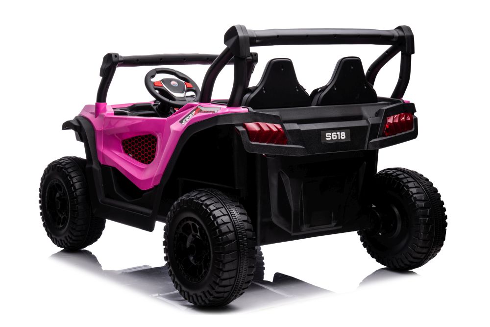 Kinderfahrzeug Elektro-Jeep S618, Elekroauto für Kinder, 2-Sitzer mit Allradantrieb 4x45 Watt