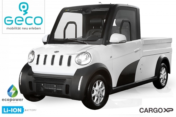 Elektroauto Lieferwagen, EEC Elektroauto Geco CARGO XP Pritsche, E-Liefermobil, Pick-Up, Elektro Transporter