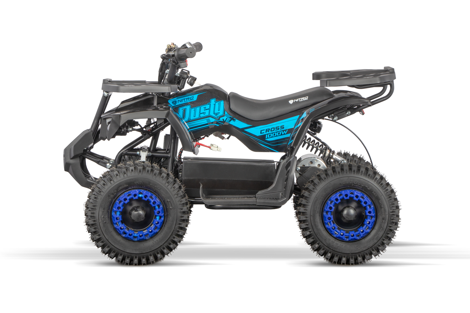 NITRO MOTORS 1000 W Eco mini Kinder Quad Dusty VX Cross 6 Zoll, Elektroquad für Kinder, Kinderquad bis 25 km/h