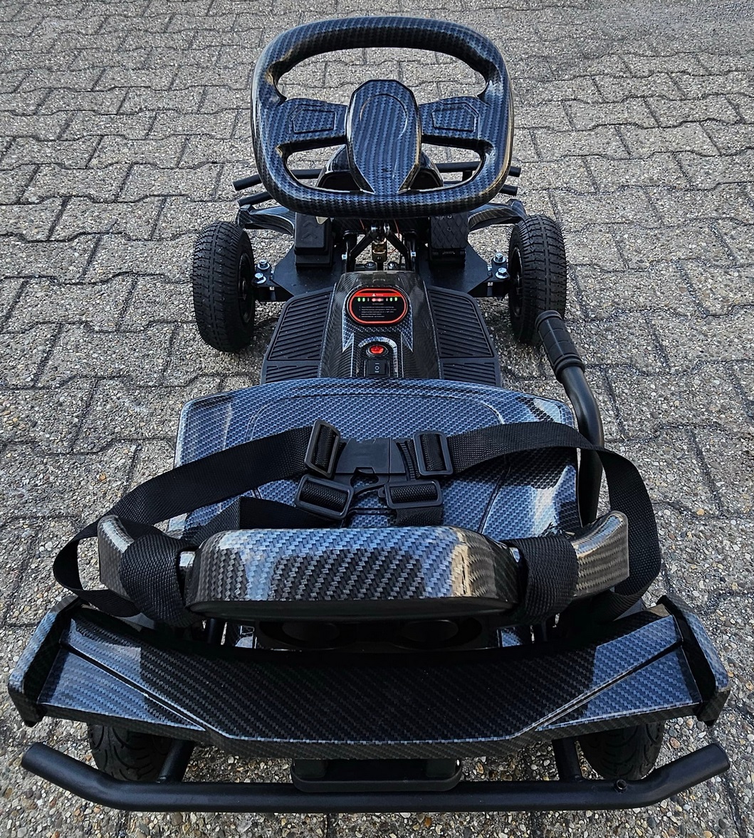 Kinder GoKart mit 250 Watt bis 20 km/h, Elektrogocart - GoKart für Kinder mit Luftreifen - Driftfunktion & Lichter, Elektrokart