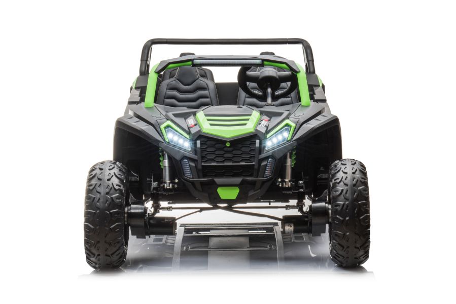 SUPER BIG XXL Elektrokinderauto 4-Sitzer 11 km/h, Kinderbuggy mit 4 Plätzen, 2x2-Sitzer Elektro Kinderfahrzeug, Elektro-Buggy für 4 Kinder