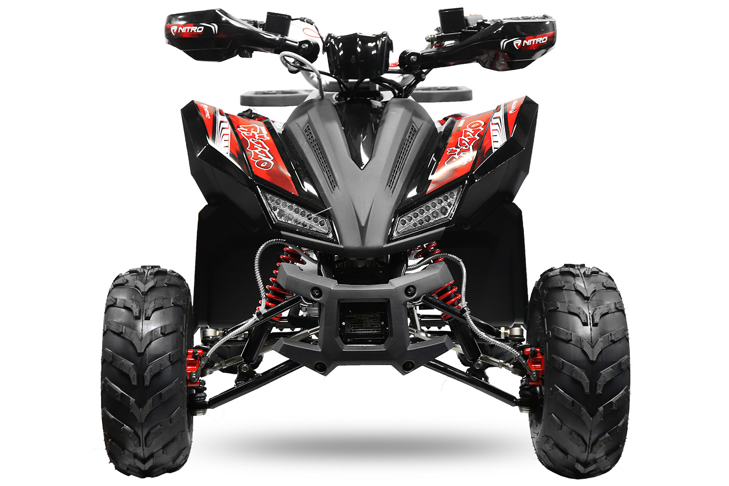 NITRO MOTORS 125cc midi Kinder Quad Rizzo RS7-3G Platin, Kinderquad Benzin 7 Zoll