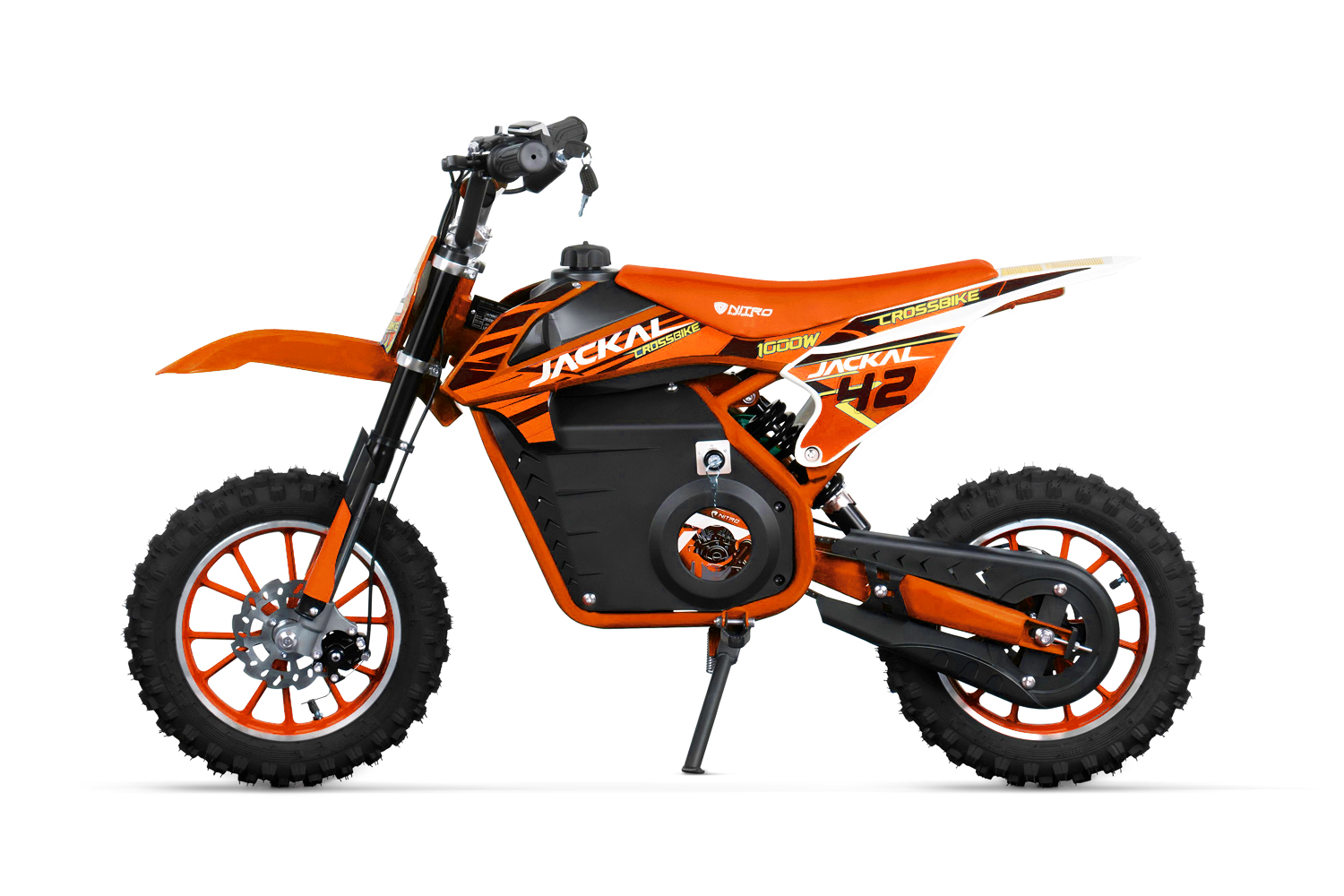 Kinder Crossbike Nitro Motors Eco Dirtbike 1000W - Jackal Eco 10 Zoll - Motorcross Kids