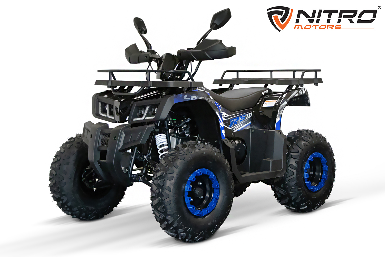NITRO MOTORS 200cc maxi Kinder Quad Reptile RS10-CVT Platin - Benzinquad 10 Zoll