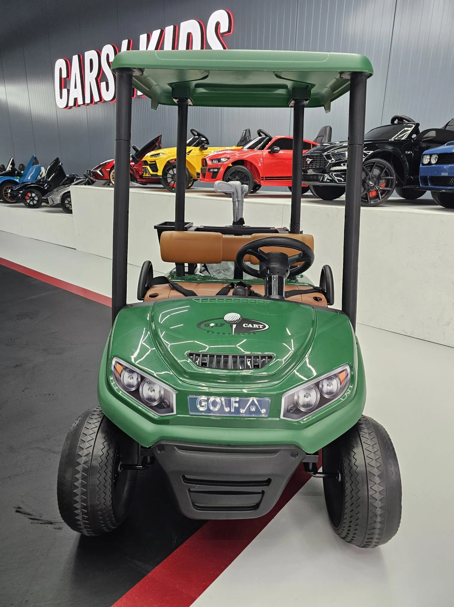 Elektrokinderfahrzeug Golf Kart, Elektroauto Golf Buggy für Kinder, Elektrofahrzeug mit Dach für Kids