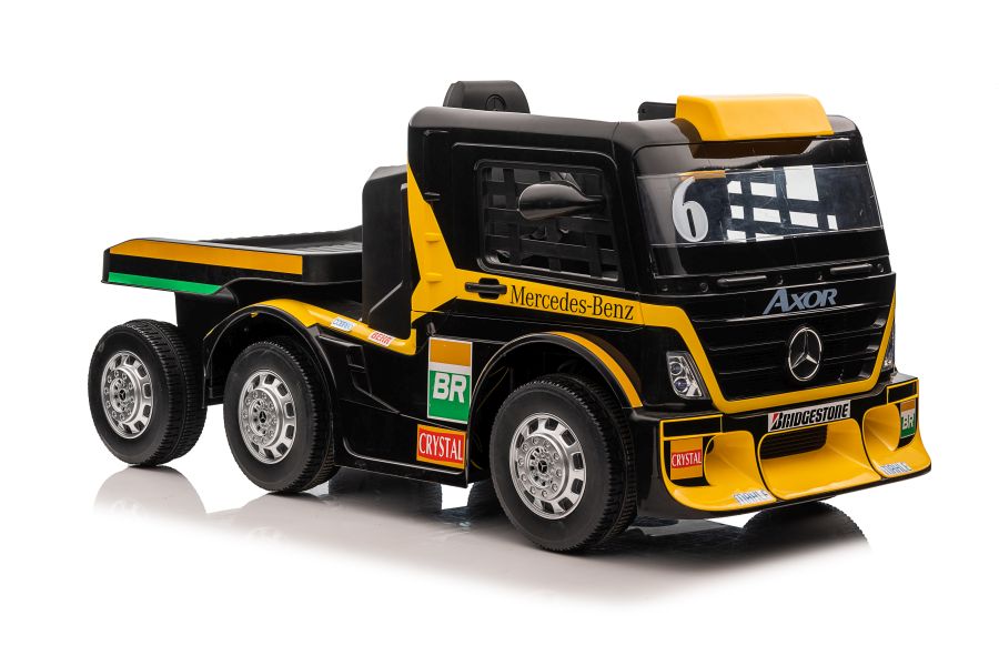 Elektro-LKW für Kinder - 8 km/h Mercedes XMX622B Kinder LKW mit Auflieger, Elektro Baustellenfahrzeug, Elektrokinderfahrzeug
