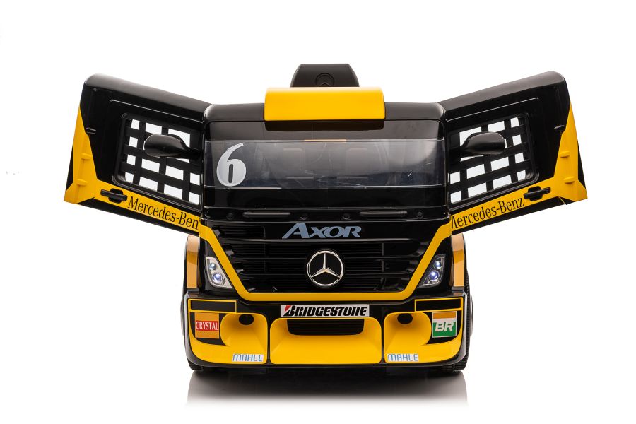 Elektro-LKW für Kinder - 8 km/h Mercedes XMX622B Kinder LKW mit Auflieger, Elektro Baustellenfahrzeug, Elektrokinderfahrzeug