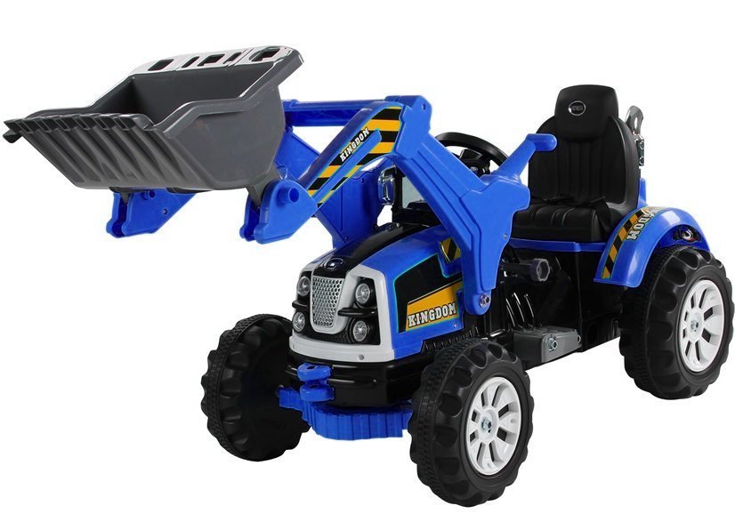 Elektrische Fahrt auf Kinder-Traktor mit Schaufel, Elektrobagger, Elektrotraktor in 3 Farben