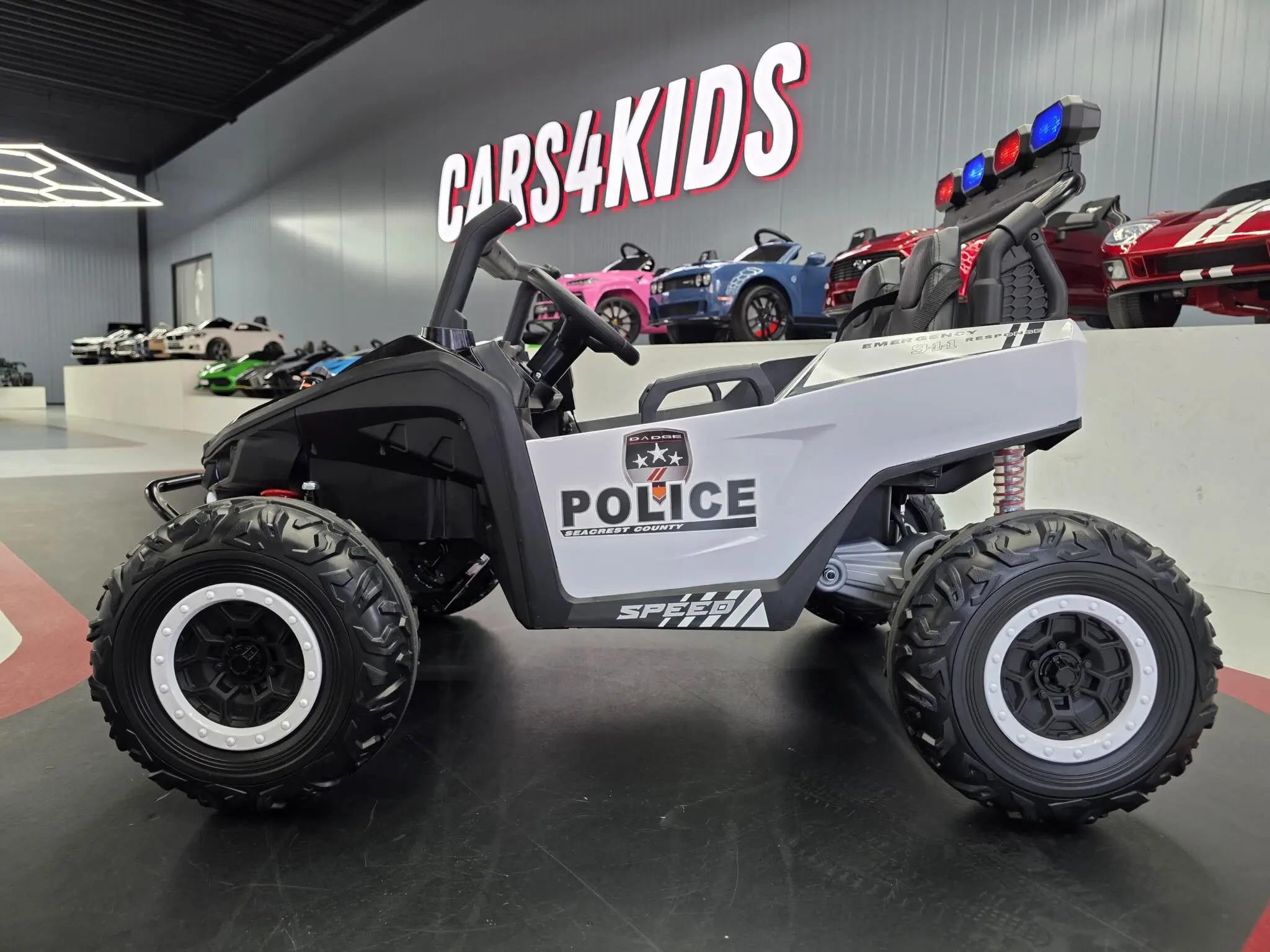 Kinderbuggy Elektrobuggy Polizei Patrol mit 2x200 Watt - Kinderauto bis 8 km/h - Polizeiauto