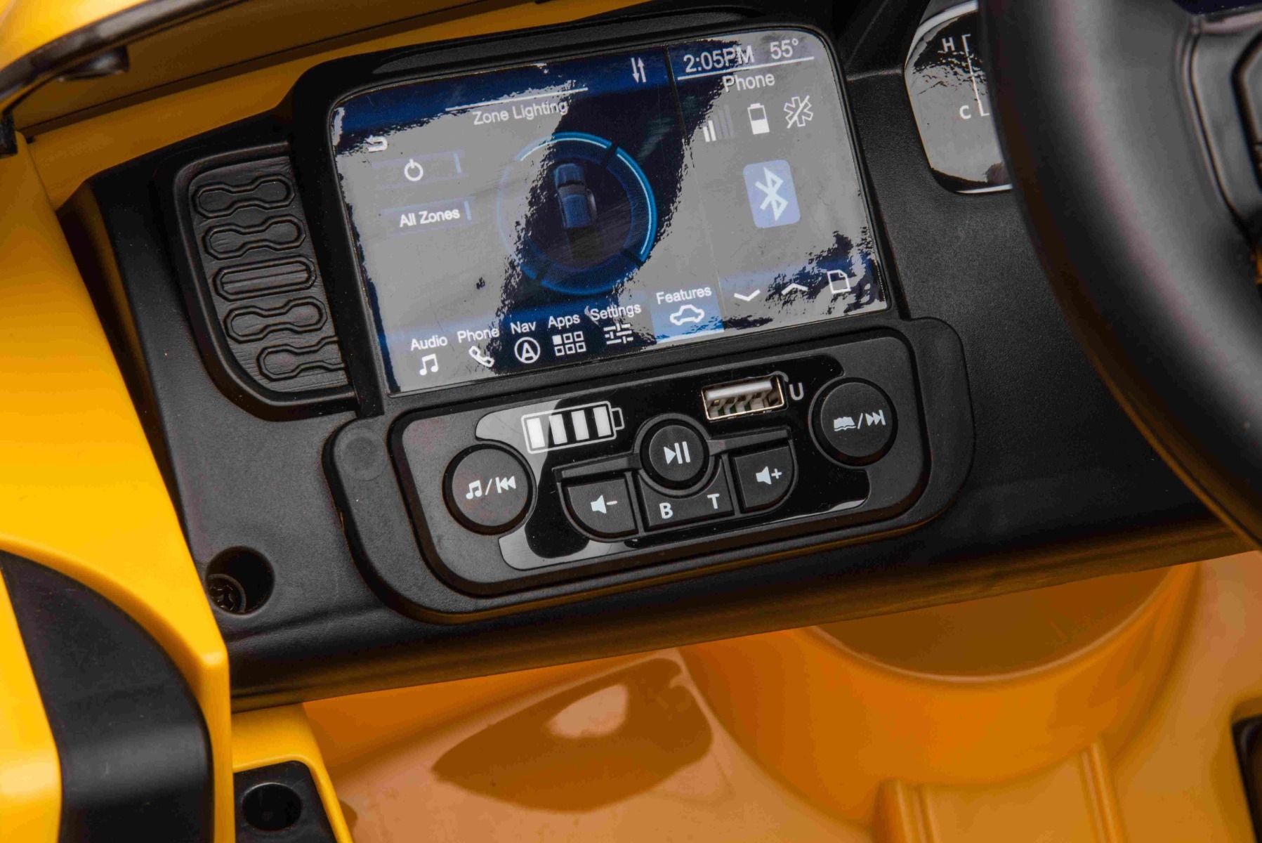 Kinderauto Ford Ranger 707 lizenziert - Elektrokinderauto mit Ledersitz und 2x30 Watt - Elektrojeep für Ford Fans
