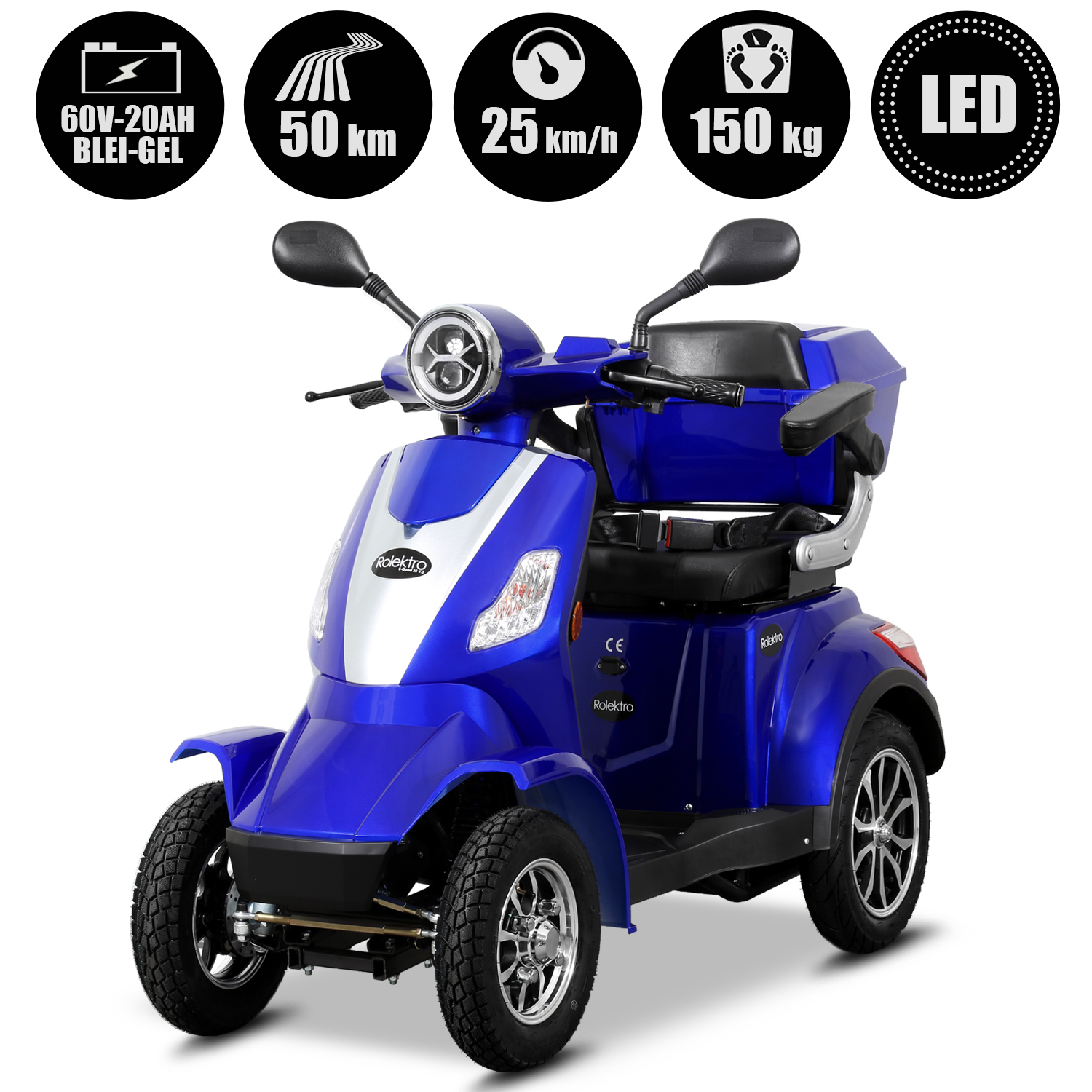 Rolektro E-Quad 25 V.2 Blei-Gel - 4 Rad Seniorenmobil