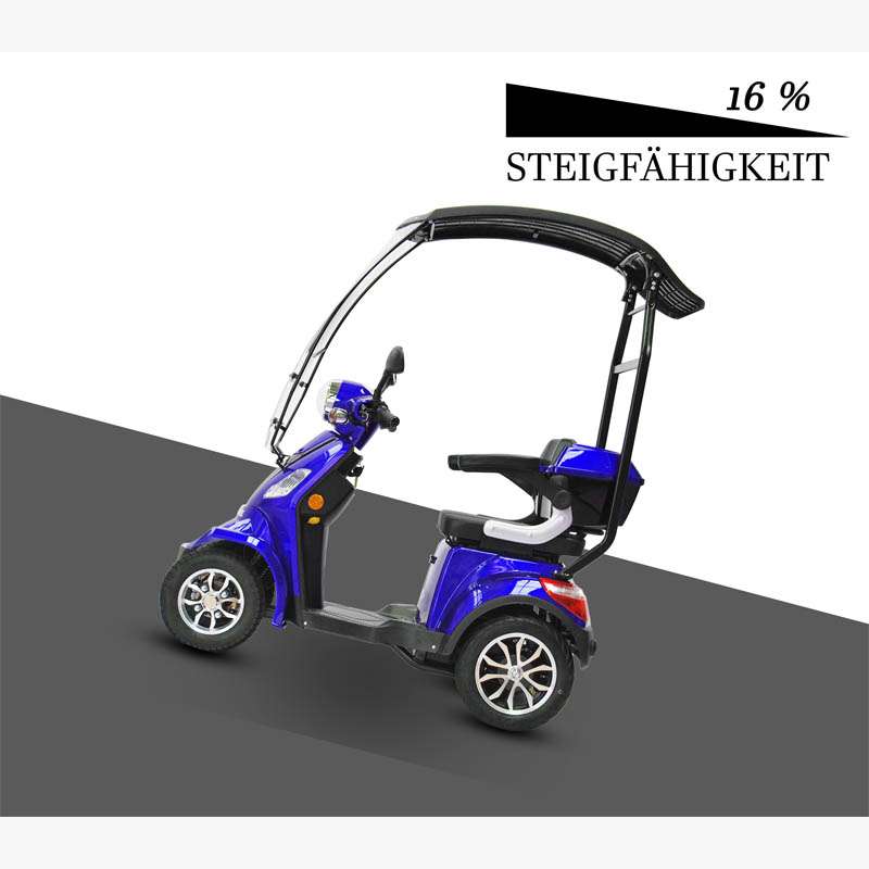 Elektromobil 4 Räder ECO ENGEL 510 mit Dach, 4-Rad Roller mit Dach für Senioren (Blei/Lithium)