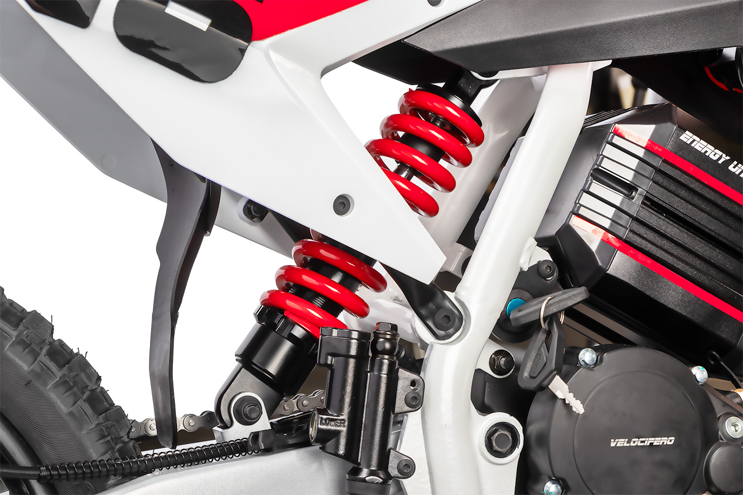 Elektro-Kinderbike, Velocifero Enduro Bike 14/12 Eco midi Kinder Dirtbike 1000W 60V Lithium, Elektromotorrad, Kindermotorrad