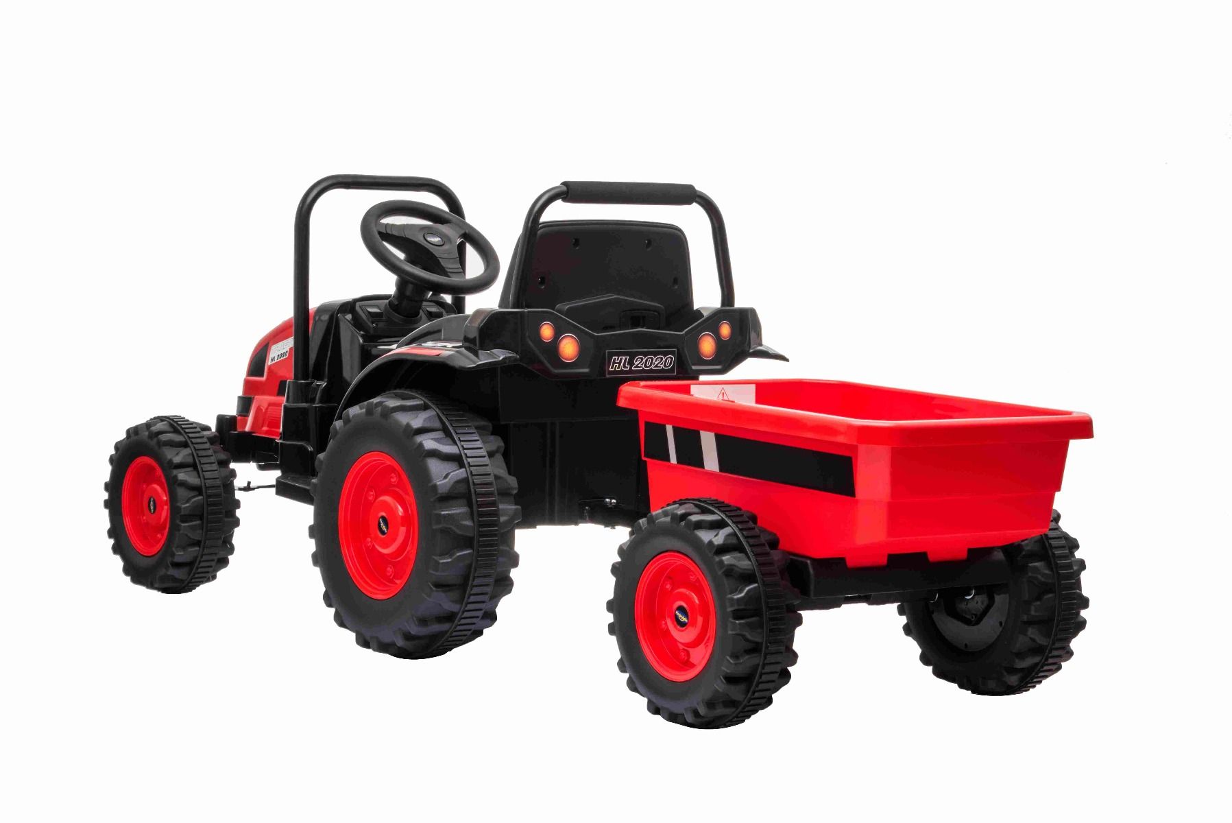 Elektro Kinderauto Traktor Power mit Anhänger - Elektrotraktor für Kinder zum Selbstfahren