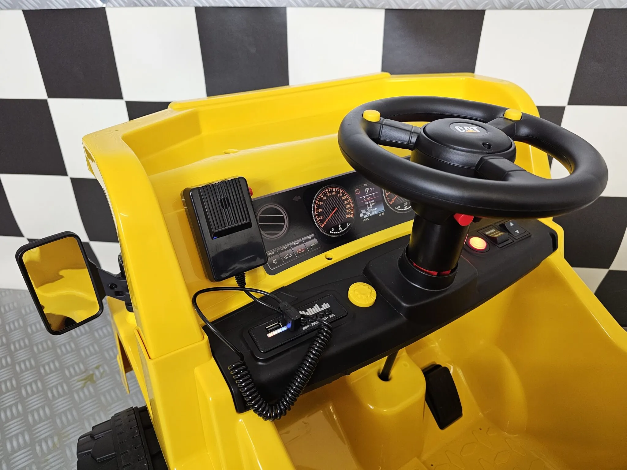 Kinderfahrzeug Baustellenfahrzeug CAT Dump Truck, Elektro-Kipper für Kinder, Elektro Kindertruck