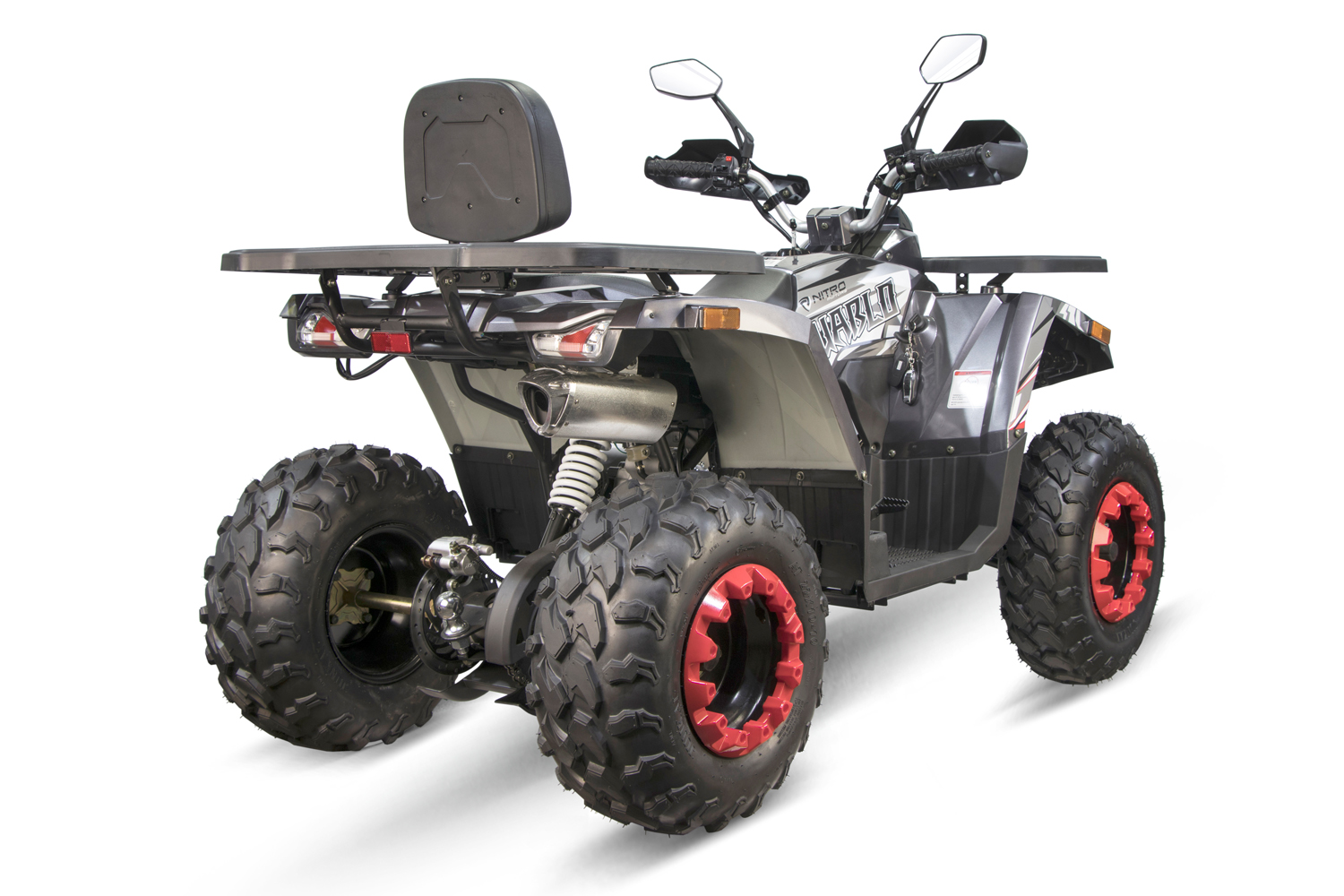 Nitro Motors Quablo CVT RS Platin Kinderquad 200cc 10 Zoll Aut.+ RG, Benzin-Kinderquad, Quad für Kinder