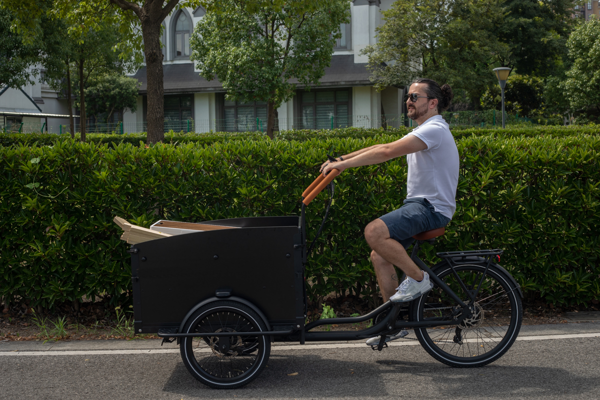Transportfahrrad E-Bike Aitour Starter, Elektro Lastenfahrrad, 7-Gang-Shimano, pannensichere Reifen