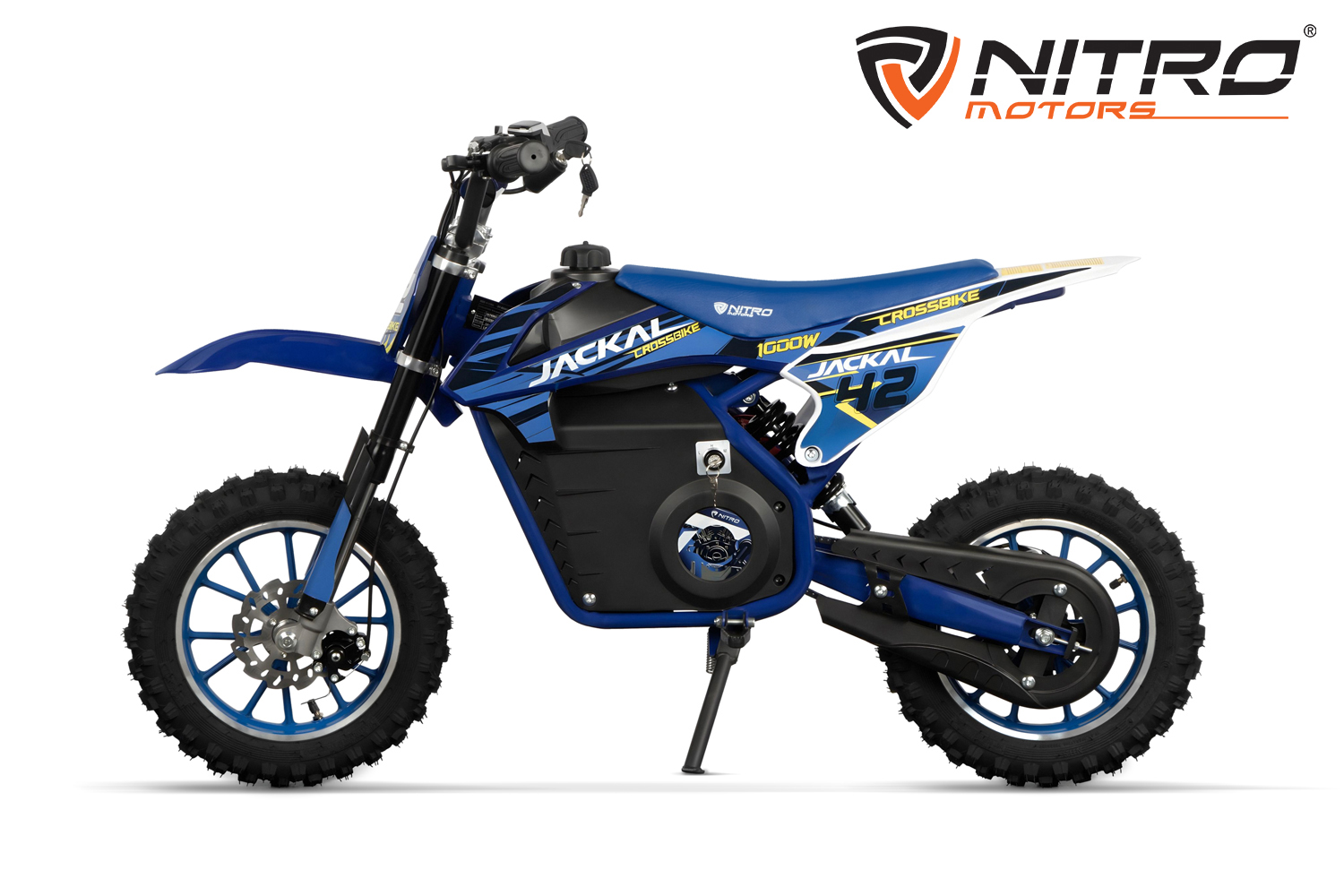 Kinder Crossbike Nitro Motors Eco Dirtbike 1000W - Jackal Eco 10 Zoll - Motorcross Kids