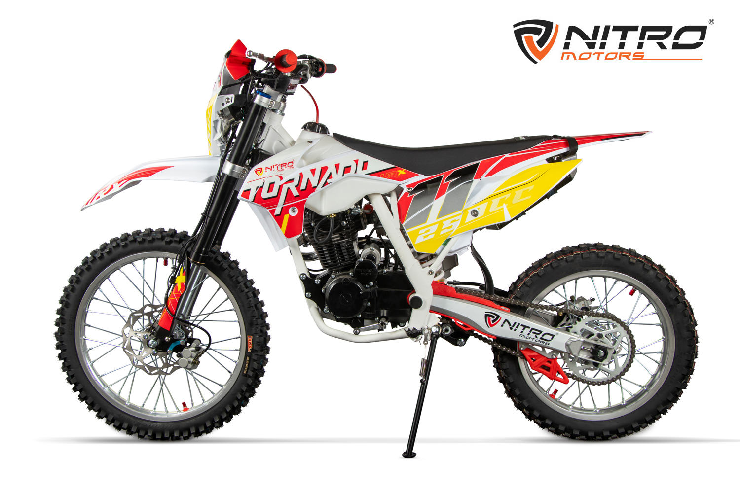 Nitro Motors 250cc Kinder Dirtbike TORNADO UX URX 21/18 Kick und E-Start, Kinder Motorcross Bike