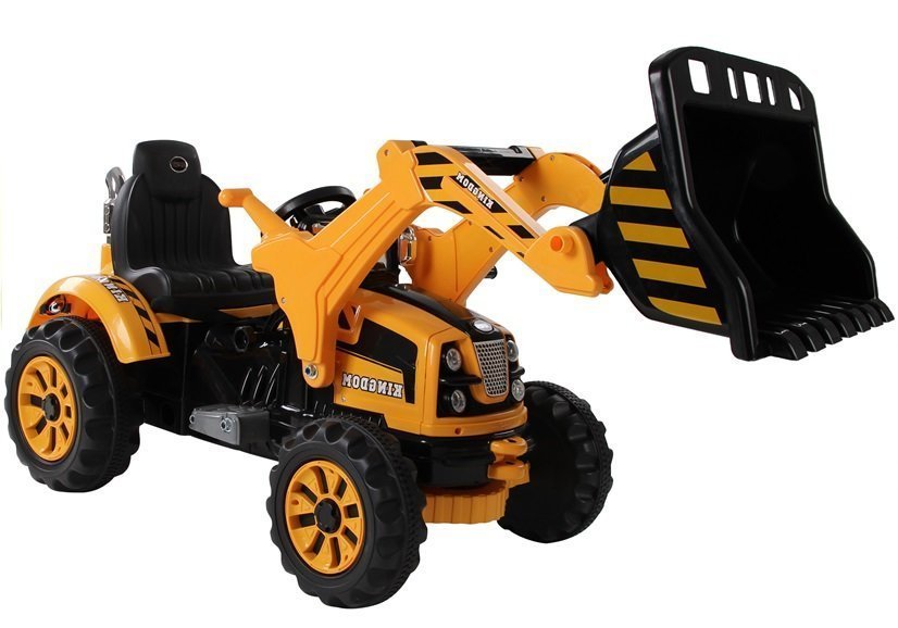 Elektrische Fahrt auf Kinder-Traktor mit Schaufel, Elektrobagger, Elektrotraktor in 3 Farben