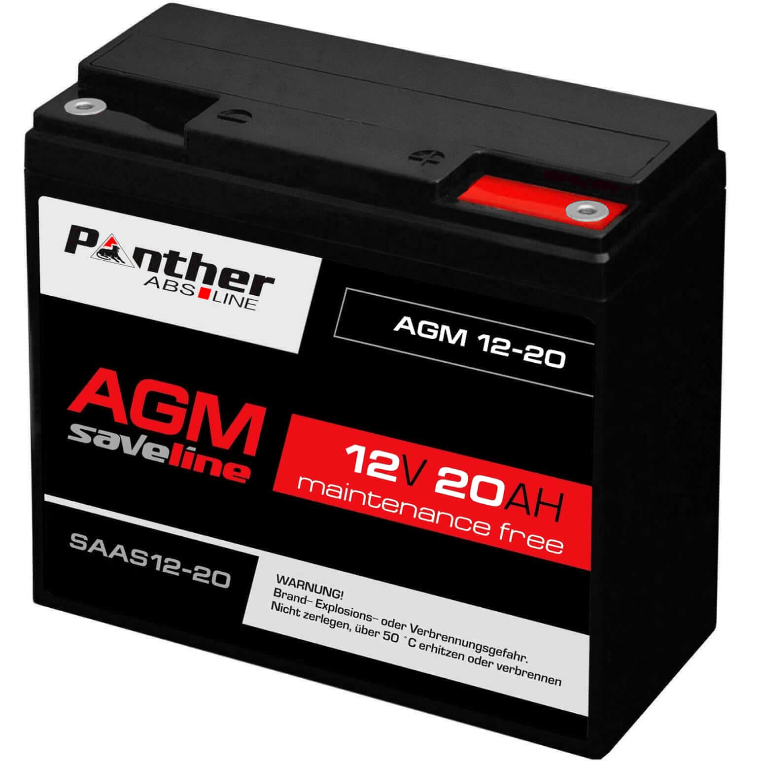 BleiGel Akku 12Volt 20Ah von Panther für Elektromobile, Batterie für E-Mobile, Ersatz-Akku für Seniorenroller