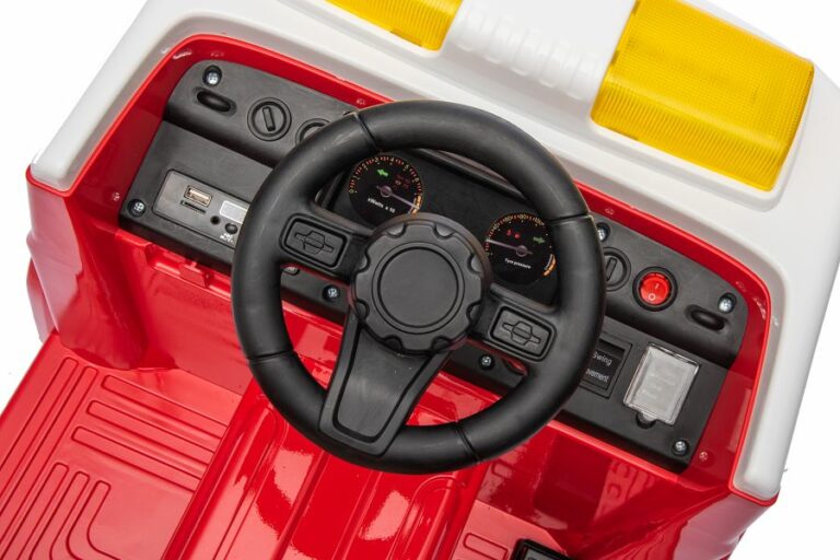 Kinderfeuerwehr mit Wasserspritze und Sirene, Elektrofeuerwehr für Kinder, Feuerwehr mit viel Ausstattung