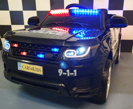 Elektro Kinderauto Jeep Polizei, US-Police-Car 2x30 Watt, Elektro Polizeiauto für Kinder, Elektrofahrzeug für Kinder