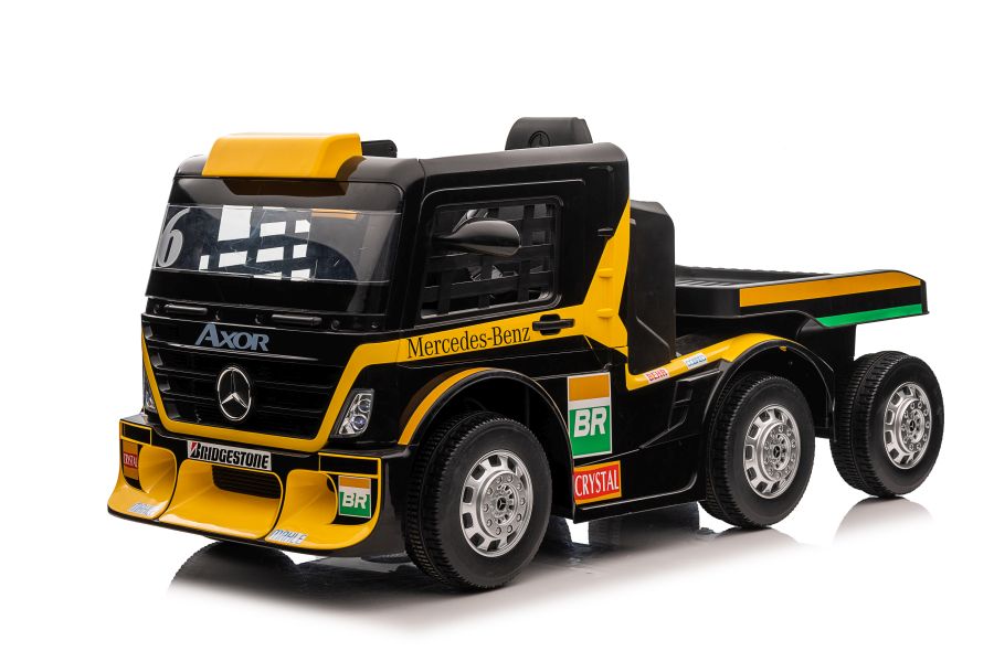Elektro-LKW für Kinder - 8 km/h Mercedes XMX622B Kinder LKW mit Auflieger, Elektro Baustellenfahrzeug, Elektrokinderfahrzeug