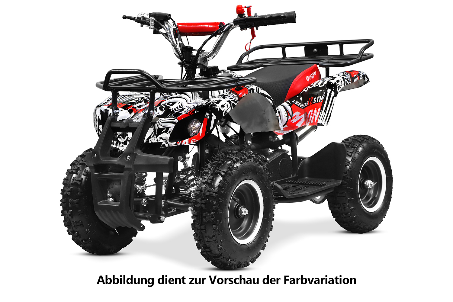 NITRO MOTORS Miniquad 49cc Torino, Kinderquad Snowy-Profile L Sport 6 Zoll, Benzinquad