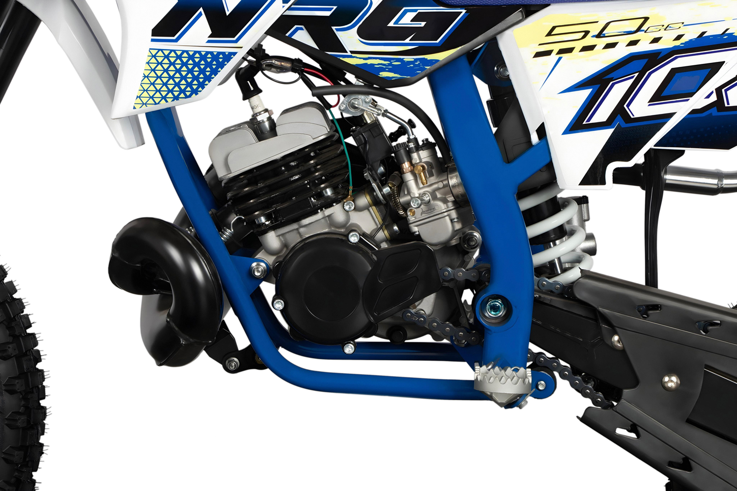 NITRO MOTORS 50cc midi Kinder Dirtbike NRG50 RS 14/12 Zoll, Kinder Crossbike, Kindermotorrad mit 50 km/h