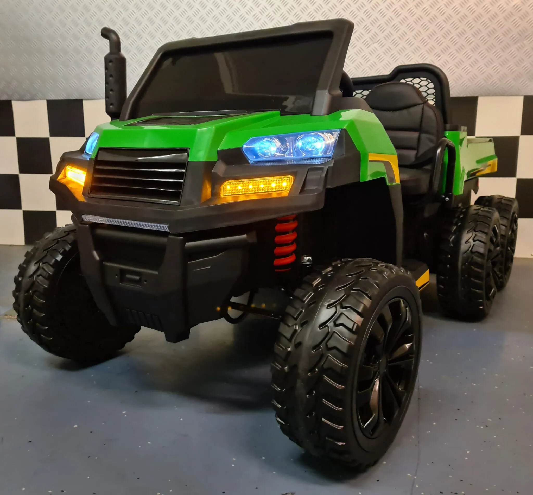 Elektro Kinderfahrzeug - 7 km/h, Elektroauto für 2 Kinder, Farm Rider 6x6, 4x35 Watt