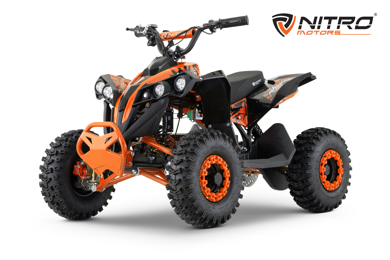 NITRO MOTORS 1200W 48V Eco mini Kinder Quad Avenger Snowy Tire XL Sport 6", Elektroquad für Kinder