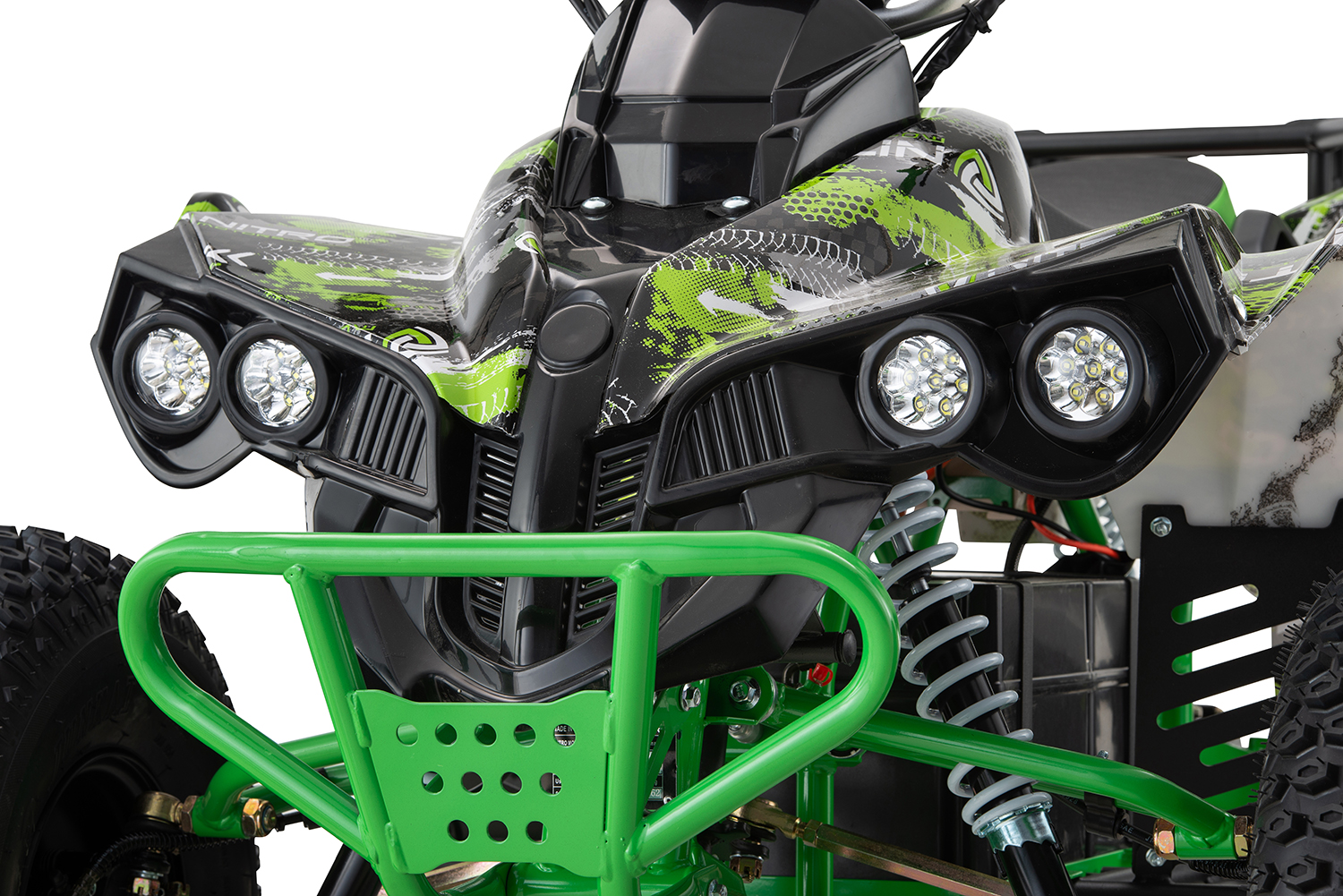 NITRO MOTORS 1500W Elektroquad für Kinder, 60V Eco midi Kinder Quad Warrior Graffiti Sport 8", Wellenantrieb mit Differential