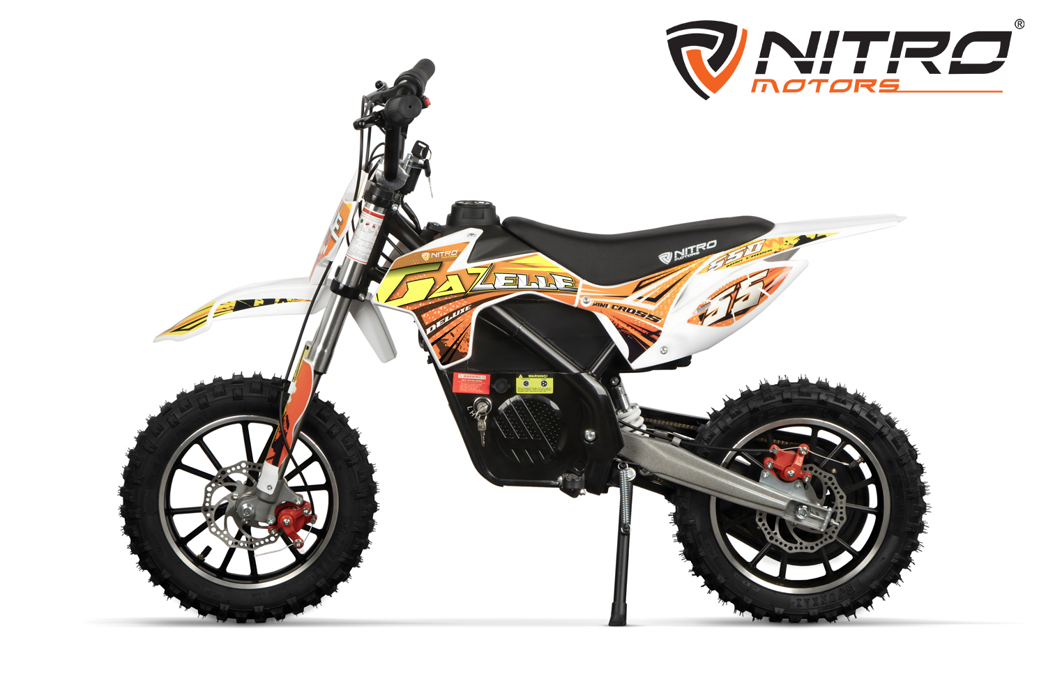 Kinder Elektrobike, Crossbike Nitro Motors Gazelle 550 Watt, 24V, DLX 10 Zoll, Elektro Dirtbike Deluxe für Kinder