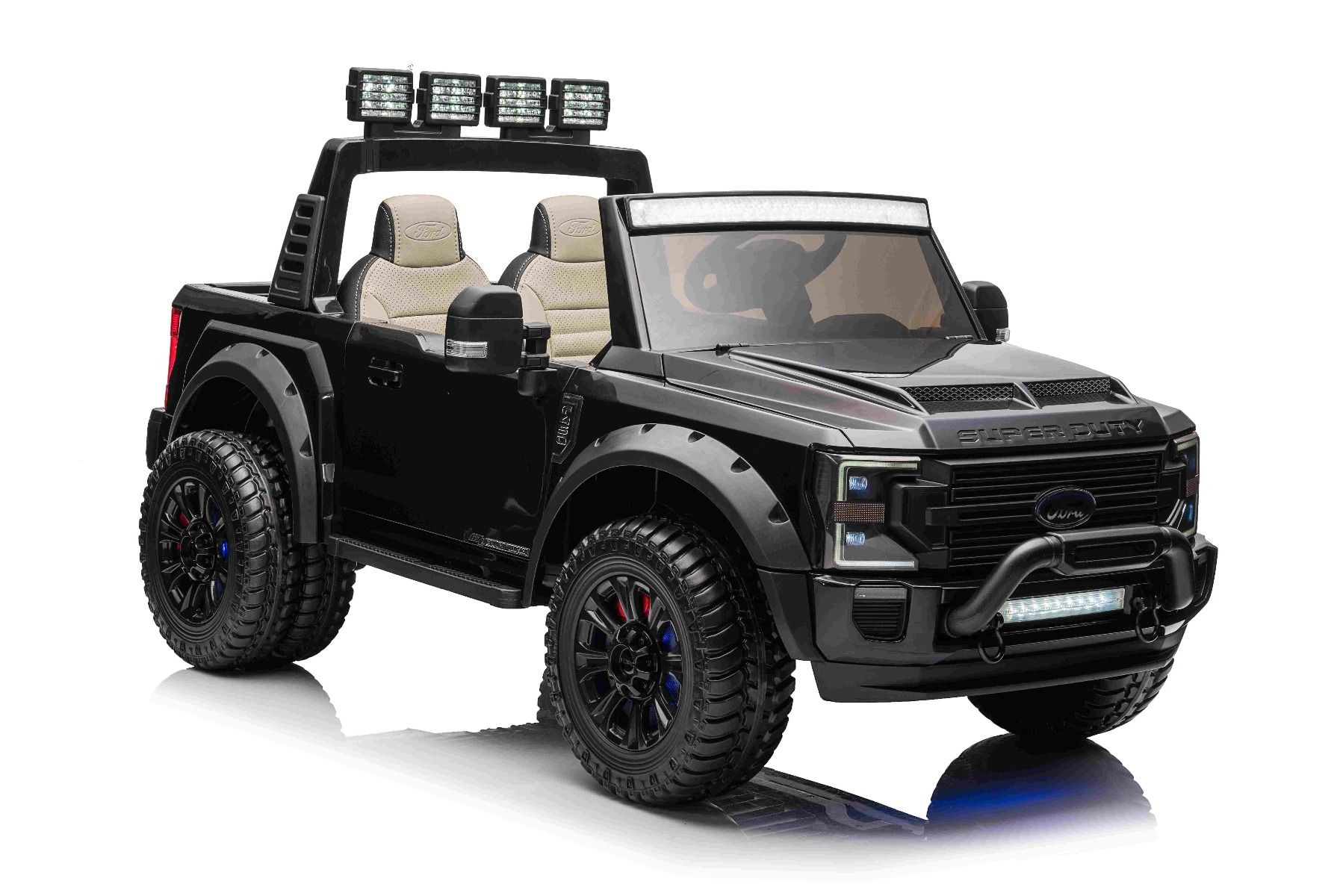 XXL Kinder Elektroauto Ford Super Duty 2x Elektromotor, 10 km/h - Elektro-Kinderfahrzeug 2 Sitzer