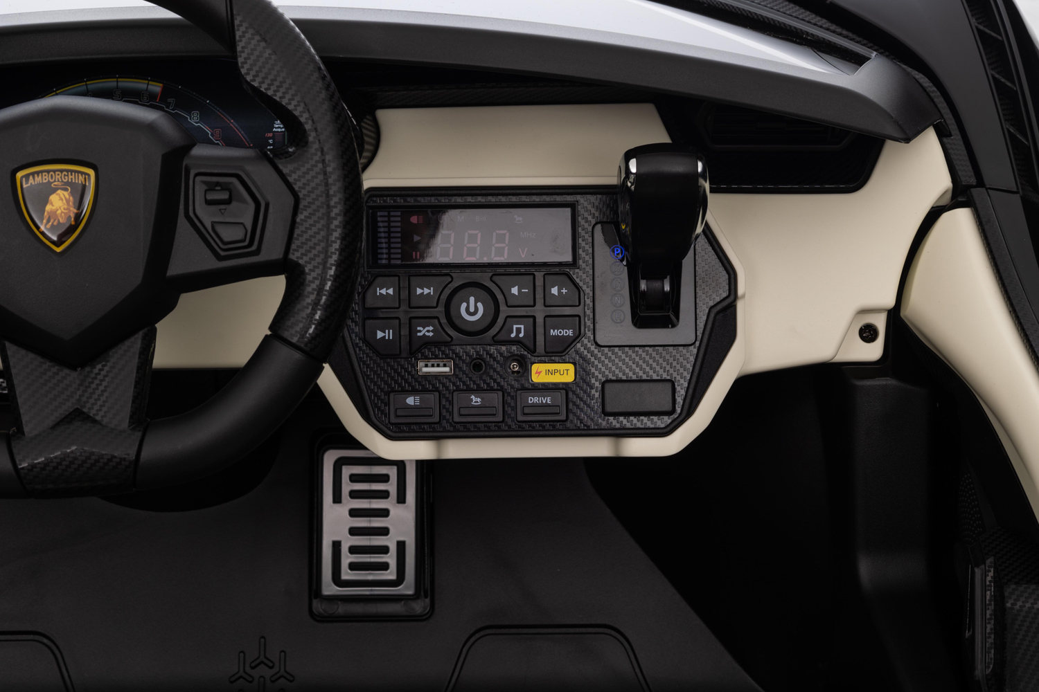 Elektro Kinderauto Lamborghini SIAN mit Lizenz Allrad 4x75W, Elektrokinderfahrzeug für 2 Kinder, Elektroauto für Kinder