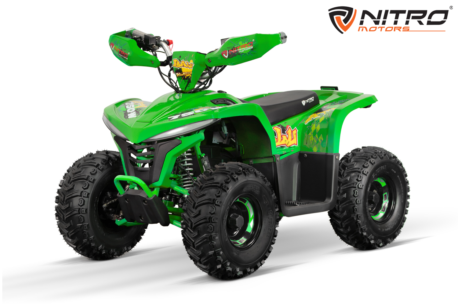 NITRO MOTORS 750W 48V Eco midi Kinder Quad Balu Platin 7" - Elektroquad für Kinder, Wellenantrieb mit Differential