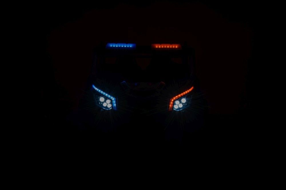 Kinder Elektroauto - Offroad Buggy Super Police UTV 2-Sitzer mit 2x200Watt, Elektrofahrzeug für Kinder
