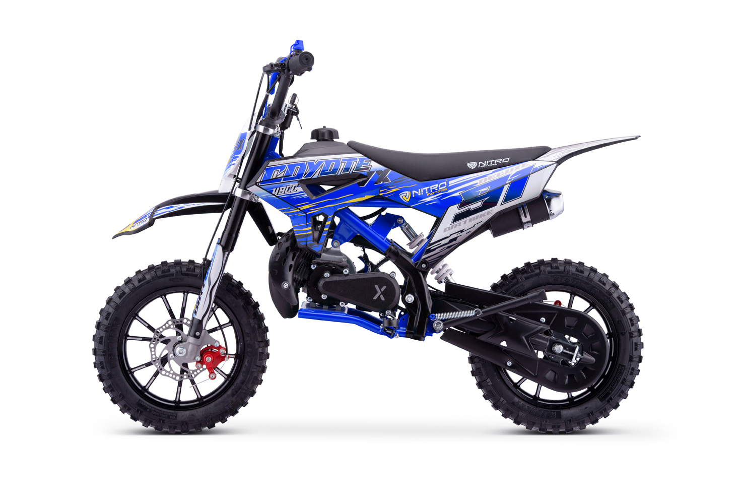 NITRO MOTORS 49cc mini Kinder Dirtbike Coyote VX DLX 10 Zoll, Kinder Motorcross Bike
