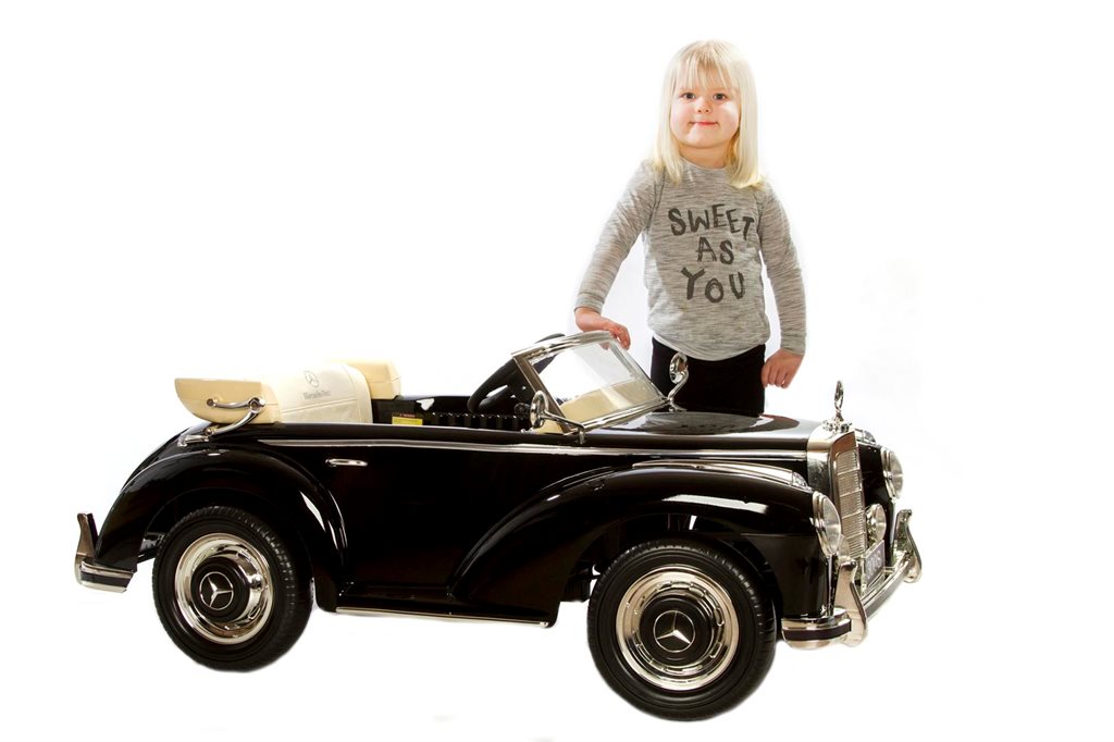Oldtimer Elektro Kinderauto - Lizenz Kinder Elektro Auto Mercedes 300S 2x 35W
