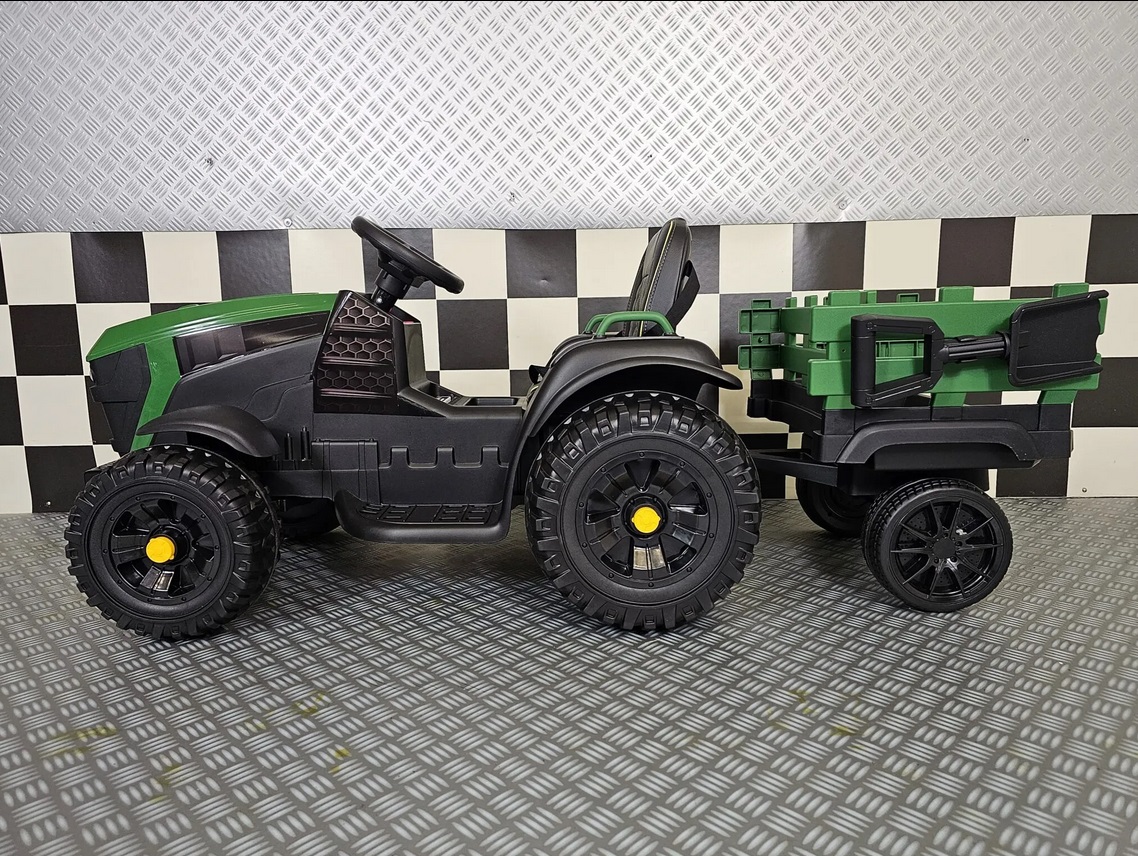 Elektro Kinderfahrzeug Traktor, Kindertraktor Farmer mit Anhänger und Schaufel, Elektrotraktor