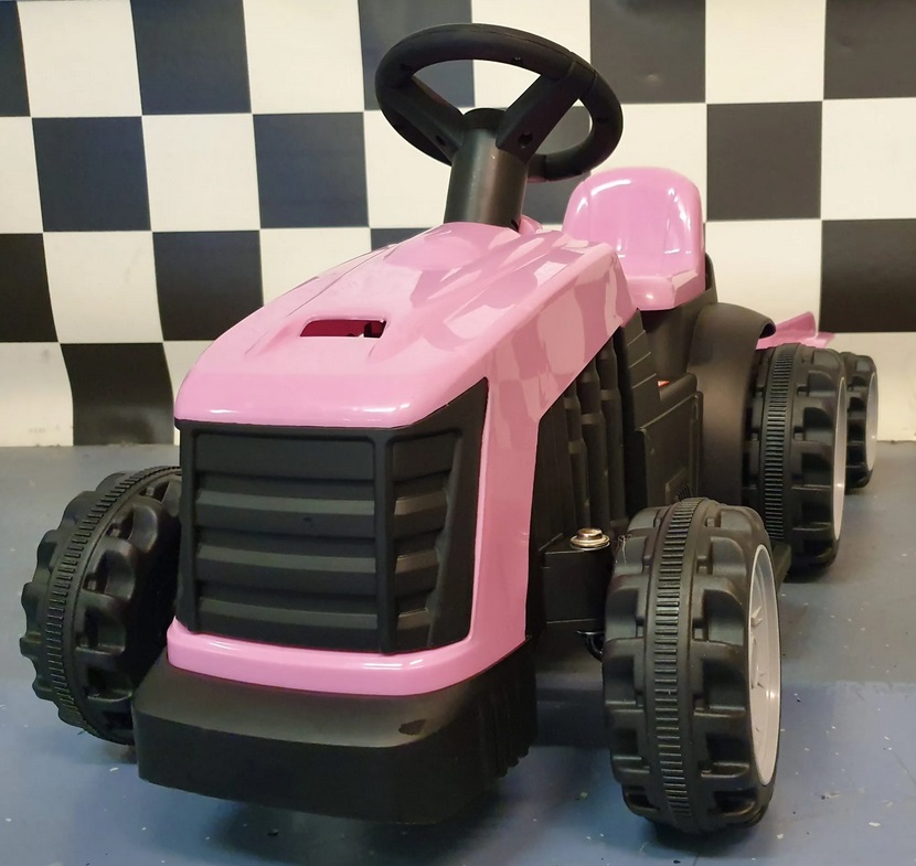 Elektro Kinderfahrzeug Traktor, Kindertraktor mit Anhänger, Elektro-Traktor mit Anhänger max. 3 km/h