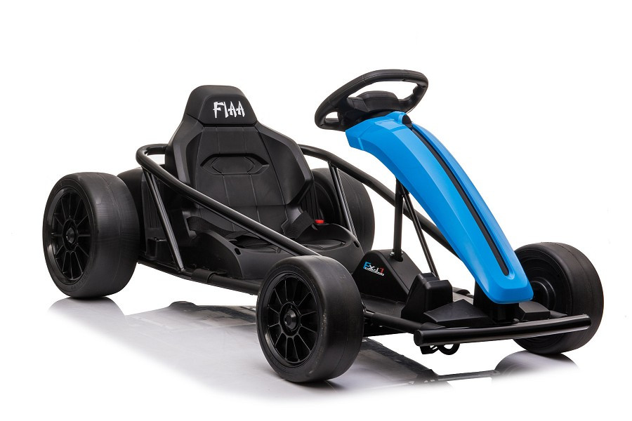 Kinder Elektroauto - 10 km/h "E-Go-Kart", Driftfunktion, 2 Motoren, Elektro Go-Kart für Kinder ab 170cm
