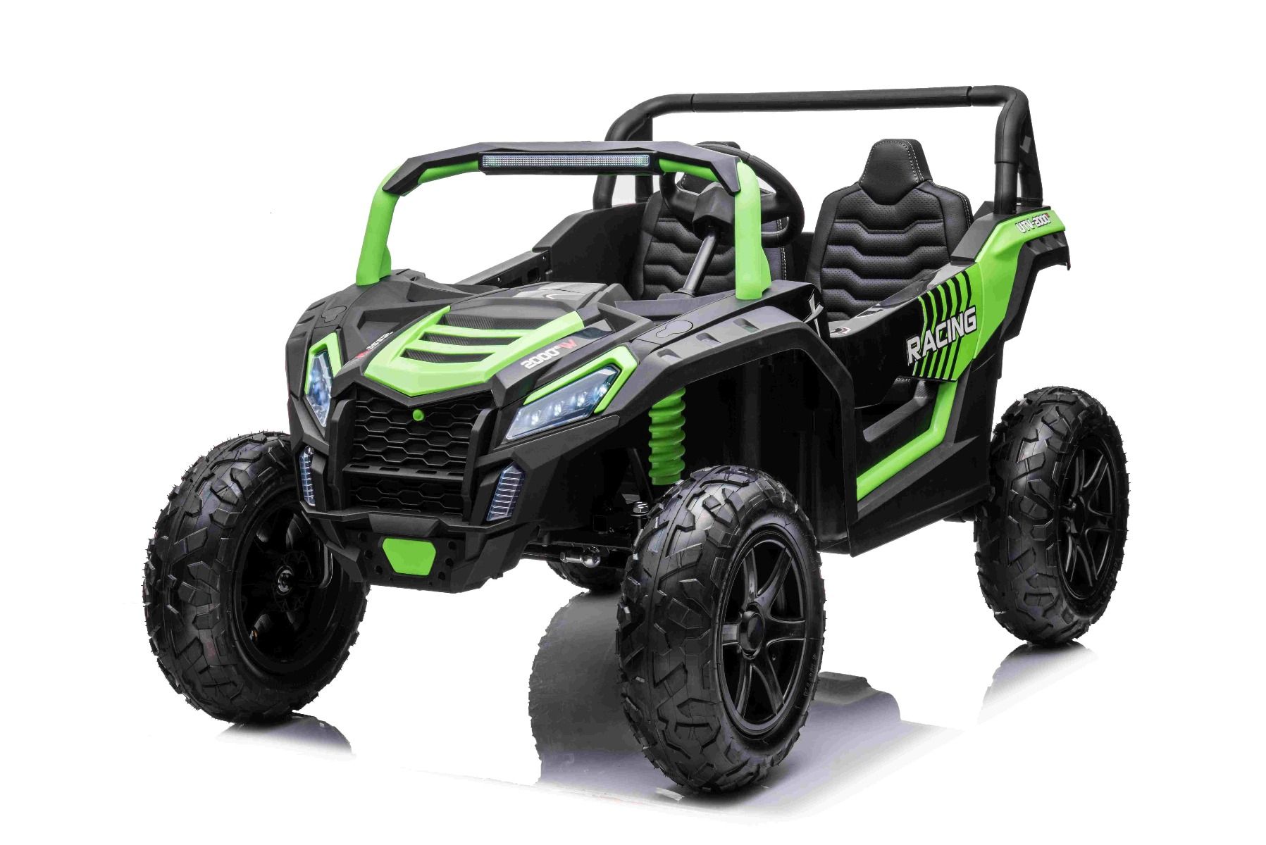 Großes Kinder Elektroauto - 15 km/h, 2-Sitzer Elektro-Buggy UTV XXL Elektrofahrzeug mit Lithiumakku und Differential Motor