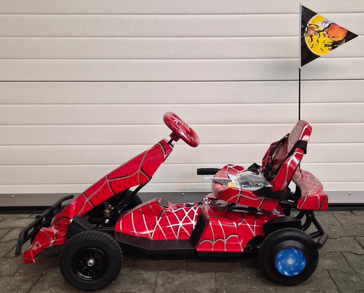 Kinder GoKart mit 250 Watt bis 20 km/h, Elektrogocart - GoKart für Kinder mit Luftreifen - Driftfunktion & Lichter, Elektrokart