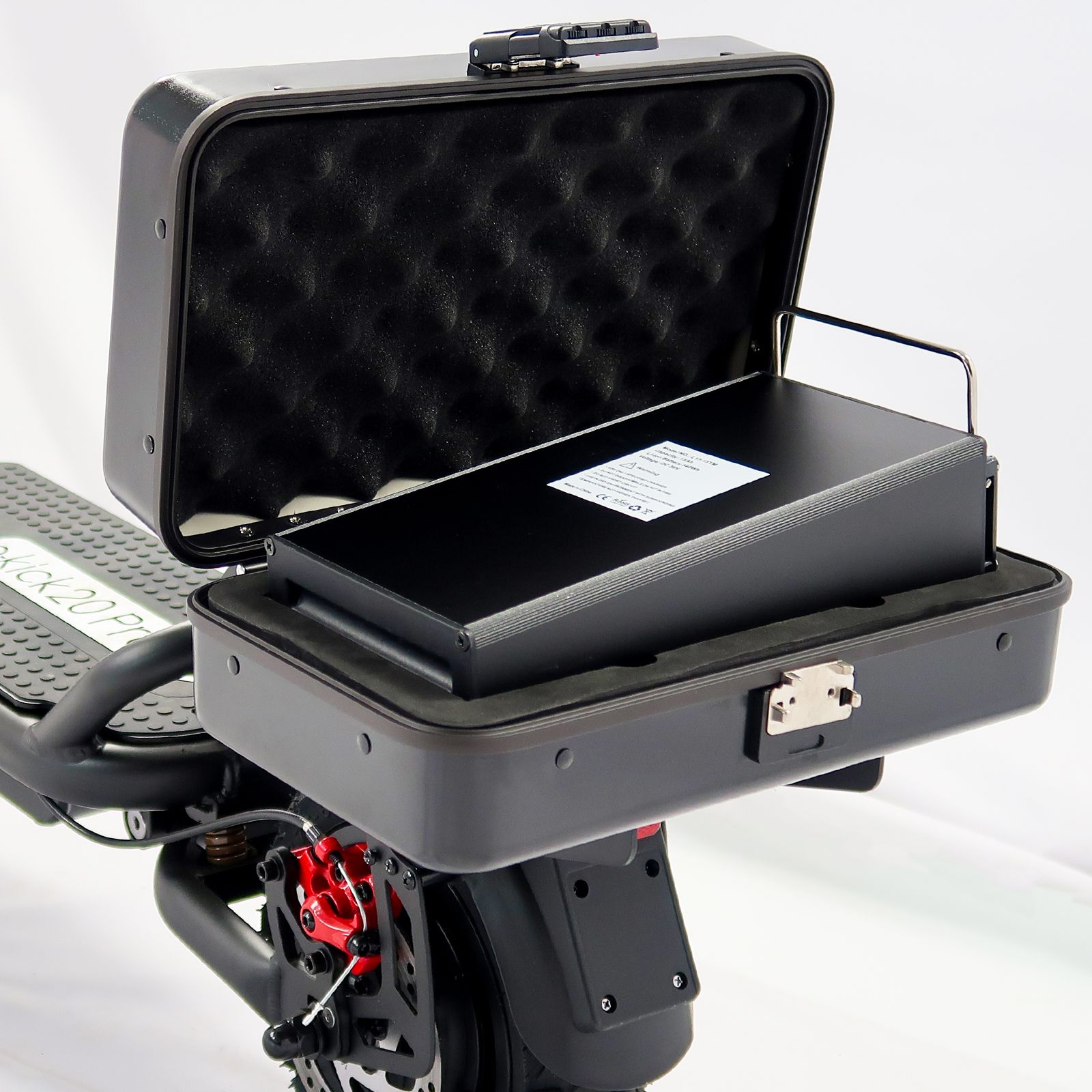 Velix E-Kick 20 km/h Pro, 350 Watt Elektroroller ab 14 Jahren - Elektroscooter klappbar, 2 Stück entnehmbarer Akku + Heckkoffer
