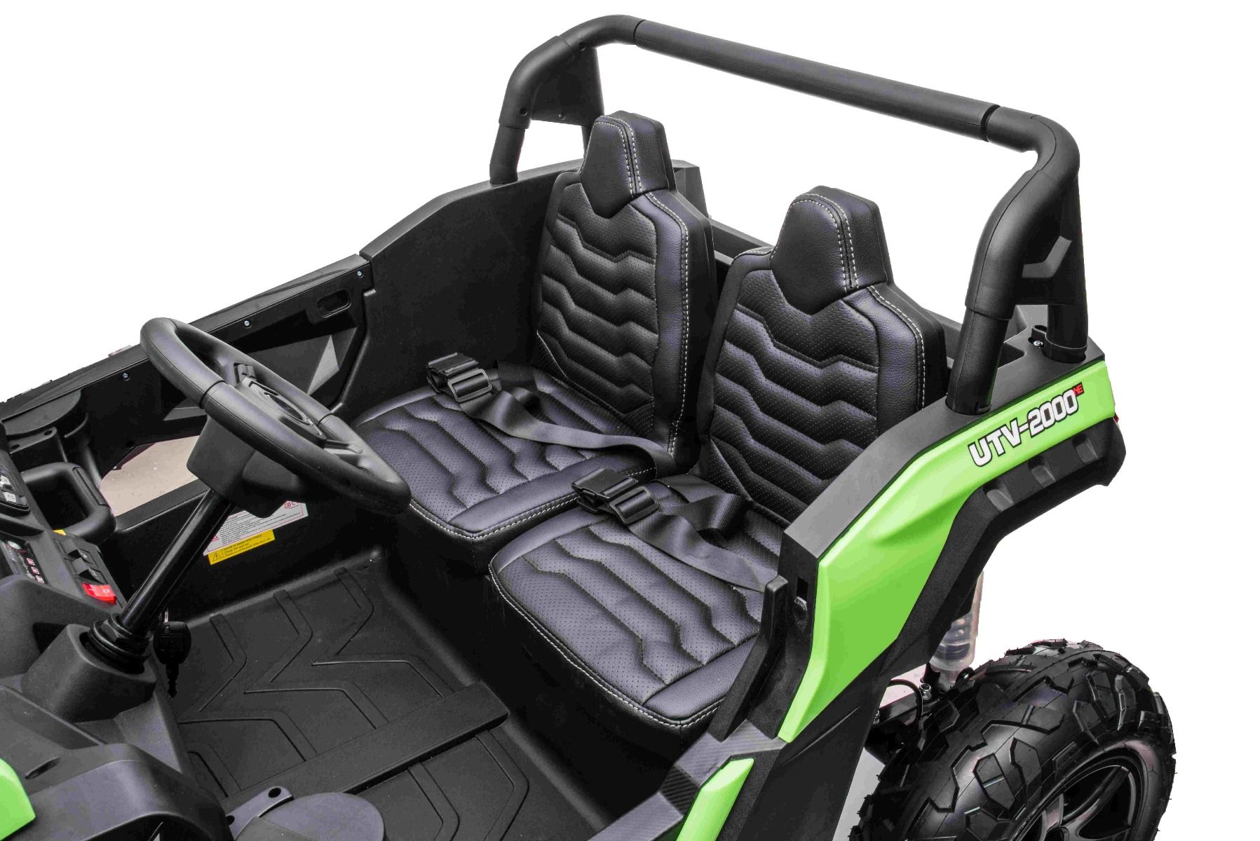 Großes Kinder Elektroauto - 15 km/h, 2-Sitzer Elektro-Buggy UTV XXL Elektrofahrzeug mit Lithiumakku und Differential Motor