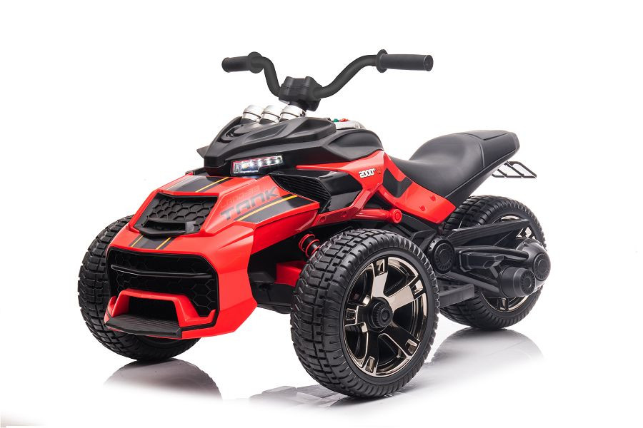 Elektro Kinder Motorrad Trike Dreirad Sport - E-Trike - Elektro-Motorrad mit 3 Rädern für Kinder, Kindermotorrad 2 Räder vorn, 1 Rad hinten
