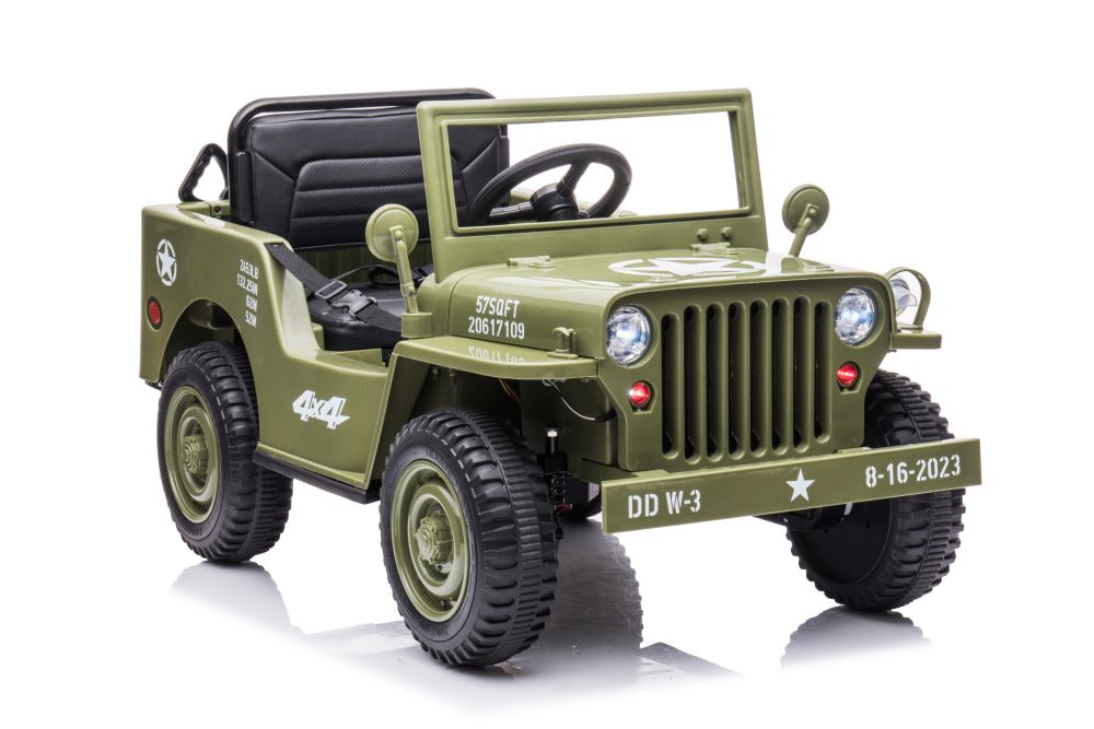 Elektrofahrzeug für Kinder - Elektro Jeep Army Small 4x35 Watt - Einsitzer, Jeep Willy Elektrokinderfahrzeug, Elektrokinderauto